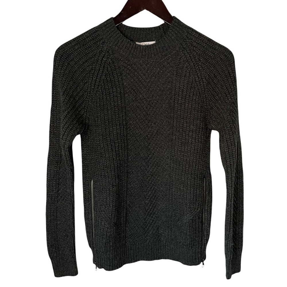 DEX Sides Zipper Knit Sweater Small